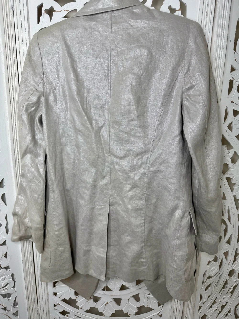 Spiegel Metallic Silver-Tone Blazer